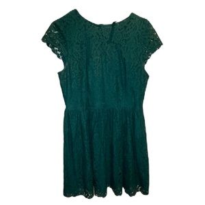 Lace button up back dress